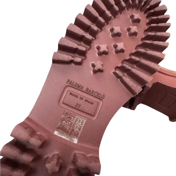 Paloma Barcelo Mid-Calf Platform Shoes in Dark Orange 37 - Picture 7 of 8